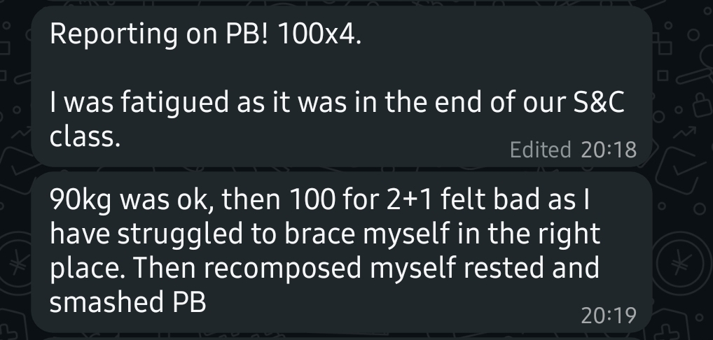 Client WhatsApp testimonial