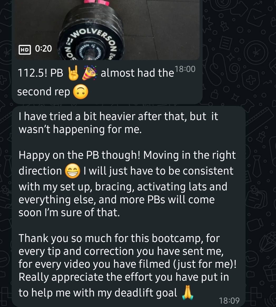 Client WhatsApp testimonial