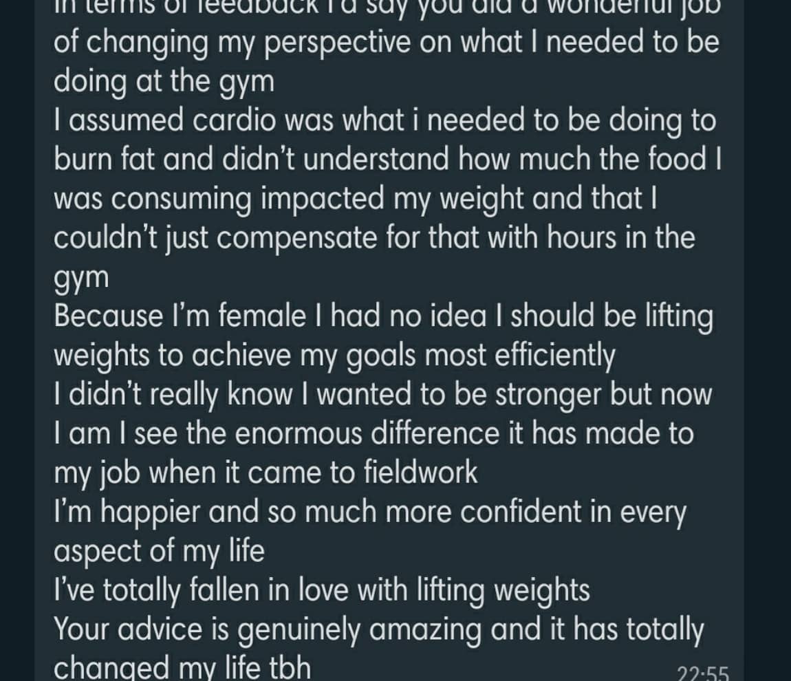 Client WhatsApp testimonial